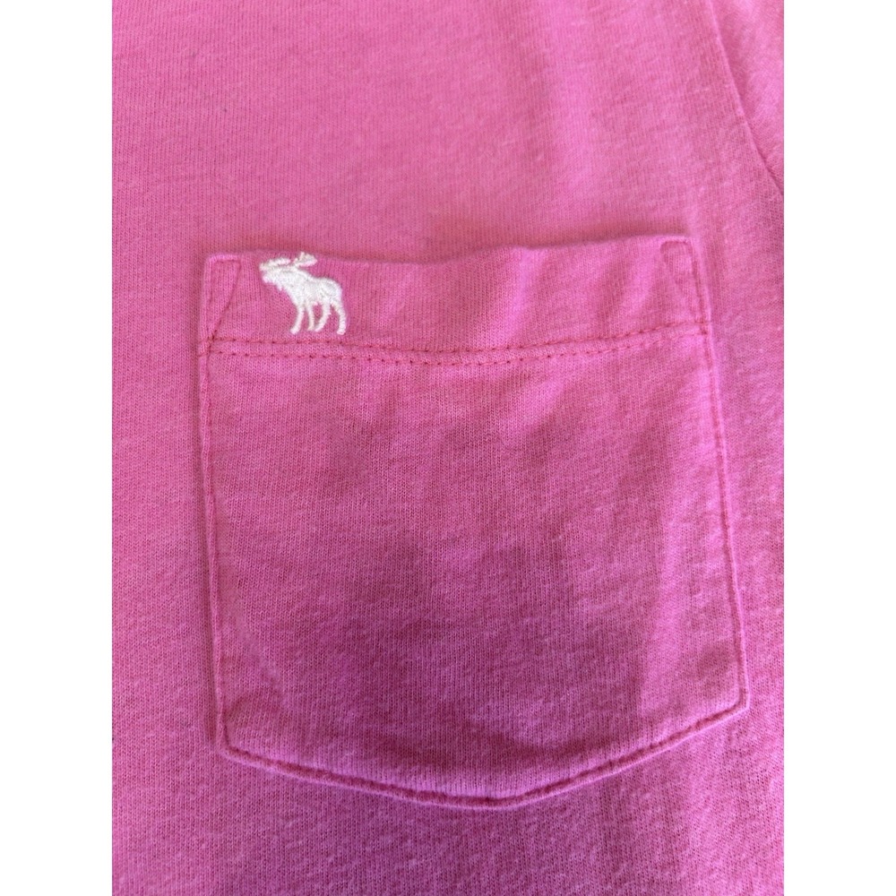 Abercrombie‎ & Fitch Mens Muscle Fit V-Neck Pocket T-Shirt Pink XL RN75654 - Picture 4 of 8